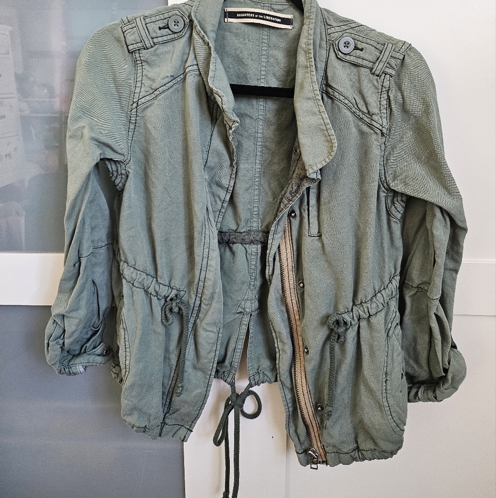 Green denim kids jacket